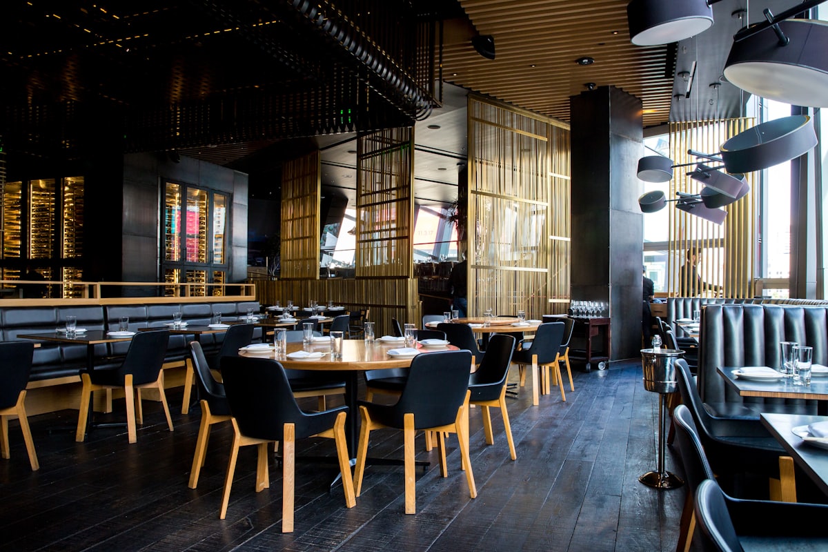 Warm, modern restaurant interior